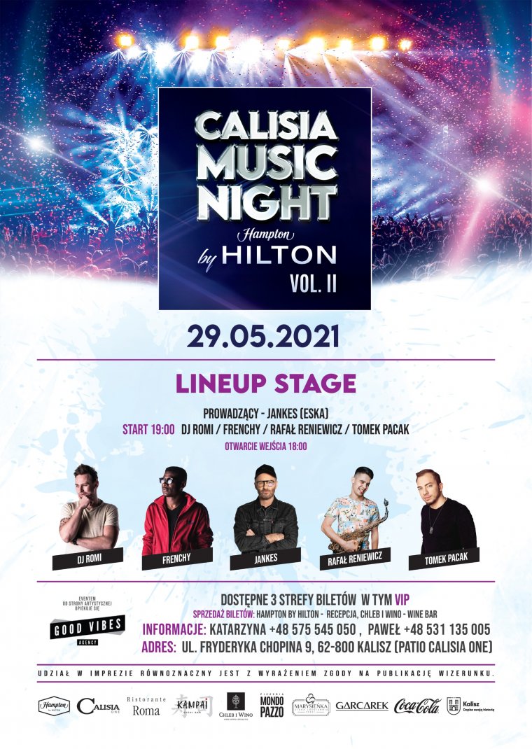 Calisia pl Calisia Music Night już w najbliższą sobotę Zapraszamy do Calisia One