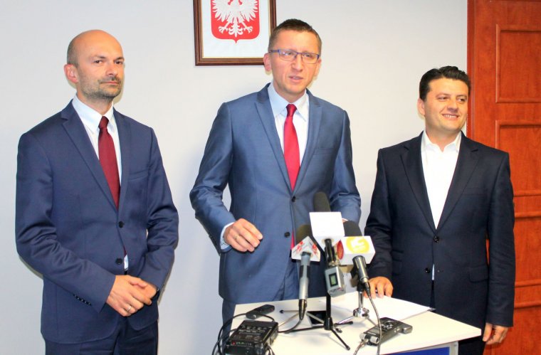 Od lewej: Sławomir Chrzanowski, Dariusz Grodziński i Eskan Darwich/fot. Błażej Krawczyk
